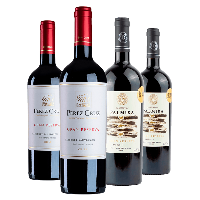 KIT 4 Coleção Gran Reserva Tintos Exclusivos do Chile